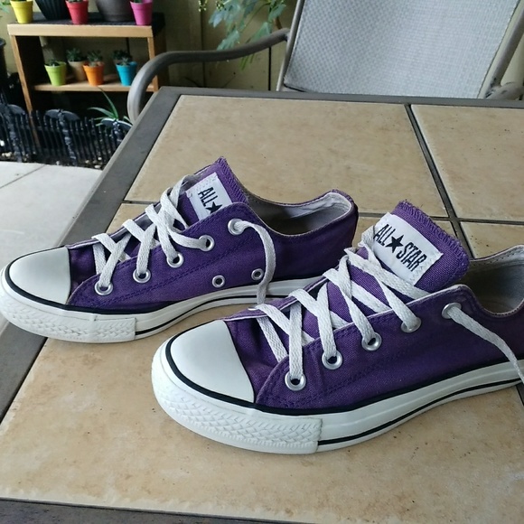 Purple Low Top Converse - Picture 2 of 4